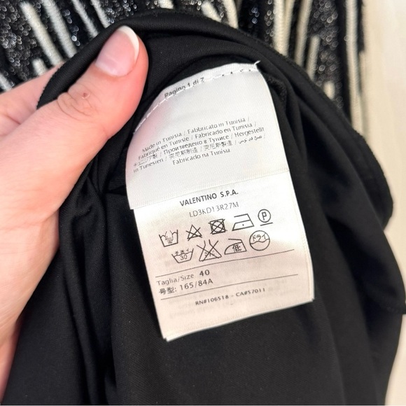 M Missoni Women's US 4 Striped Sleeveless Fit & Flare Dress Short Black White - Picture 5 of 10